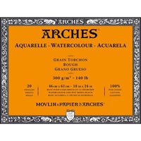 Arches  795089 Bloc Aquarelle Grain TORCHON Natur Blanc 300G 46X61CM 20P, Bois, 61 x 46 x 1 cm - 1795089