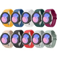Bracelets de Montre en Silicone pour Samsung Galaxy Watch 5/4 - MoKo - Pack de 10 - Blanc et Multicolore