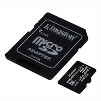 Carte MicroSD Kingston Canvas Select Plus SDCS2/32 Go Classe 10 adaptateur SD