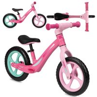 Vélo Bébé Draisienne MoMi MIZO - Sans pédales - 12" roues - Style sportif - Rose
