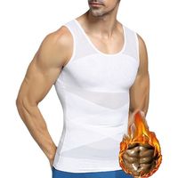 T-shirt compression gynécomastie MuscleUp pour homme - Blanc - Fitness