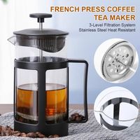 (800 ml) Cafetière à Piston | Français presse café /café & thé En (NOIR)