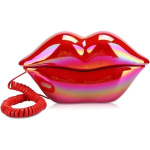 Téléphone fixe Téléphone en Forme de lèvre de Bouche Rouge de nou
