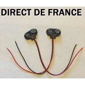 9 Contact a pression pour 1 pile 9v 6f22 (type i) batterie snap9v fils 15cm  raccord connecteur