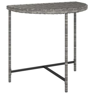 TABLE DE JARDIN  BONNE - Table de jardin Gris 80x50x75 cm Résine tr