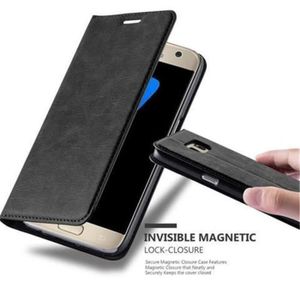 Bravoday Coque Galaxy S7 Housse en Cuir pour Galaxy S7 /à Rabat Rouge 3 emplacements Porte-Cartes et Monnaie avec Fermeture magn/étique