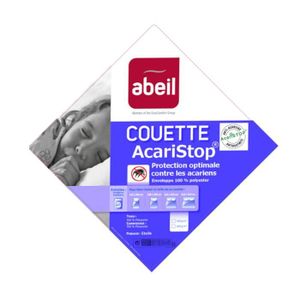 COUETTE Abeil Couette Chaude Acaristop – Anti-Acariens et Bactériens 220 x 240 cm