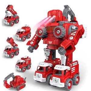 Camion de Pompier Transformers Robot Lumineux 