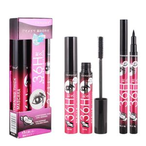 MASCARA Type 1-Kit De Maquillage Pour Les Grands Yeux, Mascara Noir + Crayon Eyeliner, Fiber 4d, Étanche