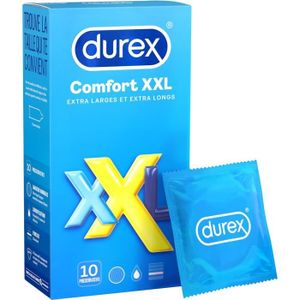 PRÉSERVATIF Durex Comfort XXL Extra Larges et Extra Longs 10 préservatifs