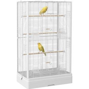 VOLIÈRE - CAGE OISEAU Cage à oiseaux volière avec portes perchoirs - 61 