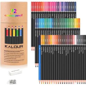 CRAYON DE COULEUR EiDevo Crayons de Couleur 72 Couleurs, Convient aux Adultes, Aux Enfants et aux Livres de Coloriage, Crayons de Colorage, IdéAl 44