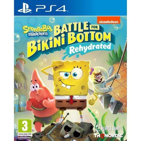 Jeu PS4 - Spongebob Squarepants: Battle For Bikini Bottom - Rehydrated - Edition Standard - Action/Aventure