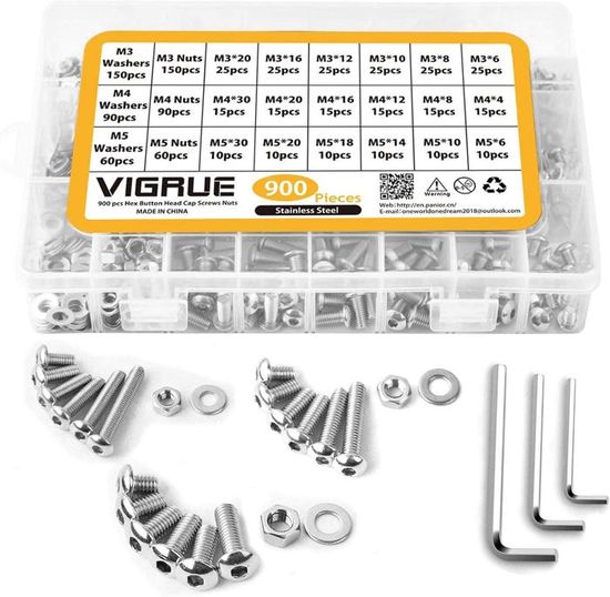 Boulons à Tête Fraisée Hexagonale (Tête Bride) En Acier Inoxydable 304 - M5 M6 M8 M10 M12