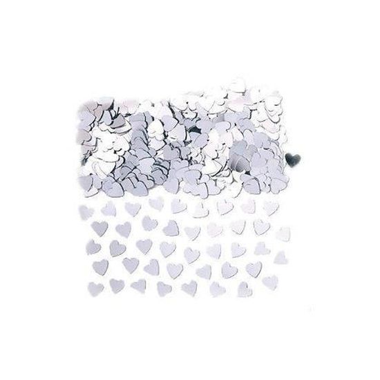 amscan Confettis métallisés Motif cœur Brillant Argenté 14 g 