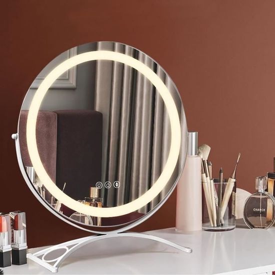Flamingueo Miroir Maquillage Lumineux - Miroir LED 3 Modes, Miroir  Coiffeuse, Contrôle Tactile, Petit Miroir Micro USB Miroir Poche -  Cdiscount Au quotidien
