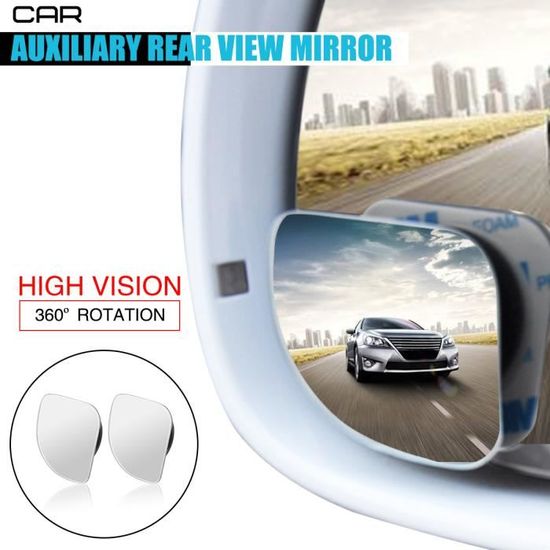 Rétroviseurs,Rétroviseur HD grand Angle réglable pour Angle mort de  voiture, 2 pièces, miroir rond convexe de - Type 1pcs-95mm - Cdiscount Auto