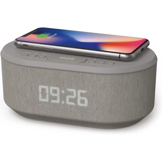 Réveil Simulateur Aube Avec Chargeur Sans Fil 15W Et Bluetooth - Haut-parleurs Stéréo - Veilleuse - Pour Dormeurs Lourds