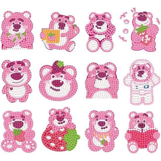 43 Pièces 5D Diamond Painting Kit Enfant Diy Peinture Diamant Animaux Autocollant Mosaïque