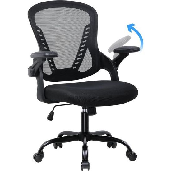 Chaise De Bureau Ergonomique, Fauteuil De Bureau En Maille Respirante Confortable Avec Support