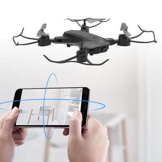 Drone Pliable Quadricoptère Noir Avec Double Caméra 4K - Jouet RC Intelligent