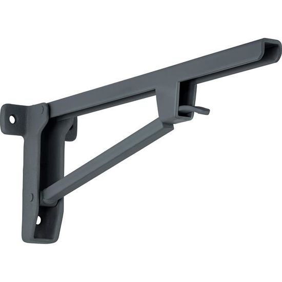 Support Console Rabattable Gedotec Console Rabattable Zeus - Acier Gris apprêté, AxBxC ...