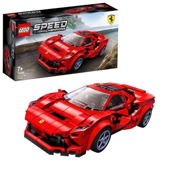 LEGO® Speed Champions 76895 Ferrari F8 Tributo, Cadeau Anniversaire Enfant, Voiture de Course, Jouet Fille Garçon de 7 ans et plus