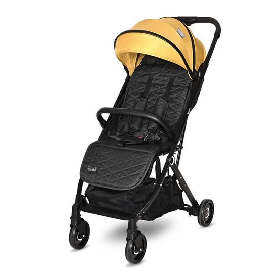 Poussette Canne Noire Compacte - Pliable à Une Main, Siège Inclinable Et Roues 360° | Idéal Voyage Et Ville