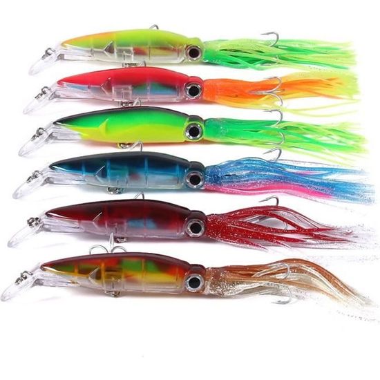 Leurres De Crevette Lumineux - 4 Pièces - Appâts Pour Calmar, Poulpe, Seiche - Pêche De Nuit Ou Aube