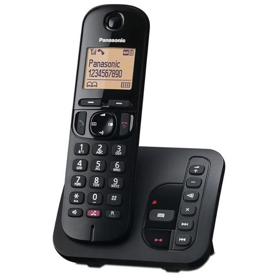 Téléphone Fixe Sans Fil Numérique Panasonic KX-TGB610SPW - Base + 1 Combiné, écran LCD, Blocage Appels, Volume Renforcé, Résistant Aux Chocs (Blanc)