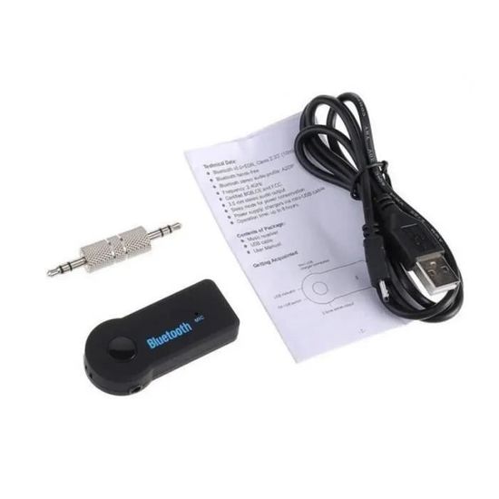 Adaptateur émetteur récepteur Bluetooth 5.0 sans fil 2 en 1,prise Jack 3.5mm pour la musique de