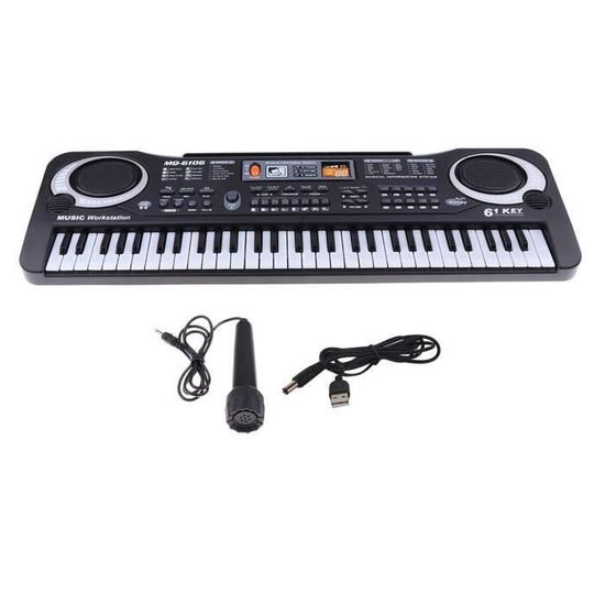 Instrument Musique éducatif Clavier électronique 61 Touches MQ-6104 | Piano Débutant Avec Micro | Portable Pour Enfants 1-6 Ans Partition Piano Debutant Instrument Musique éducatif Clavier électronique 61 Touches MQ-6104 | Piano Débutant Avec Micro | Portable Pour Enfants 1-6 Ans Partition Piano Debutant