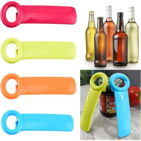 Lot De 6 Ouvre-boîtes Manuels + Couvercles - Plastique, Pour Canettes De Bière, Soda, Usage Enfant Et Senior - 7