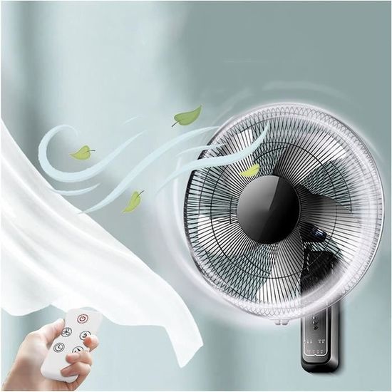 Ventilateur Silencieux,Oscillant Ventilateur Mural,Ventilateur À  Circulation D'Air Avec Télécommande,7.5H Minuterie,3 Miveaux[H3450] -  Cdiscount Bricolage