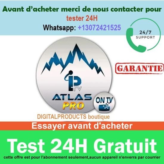 CODE ATLAS PRO ABONNEMENT 12 MOIS FHD Cdiscount TV Son Photo