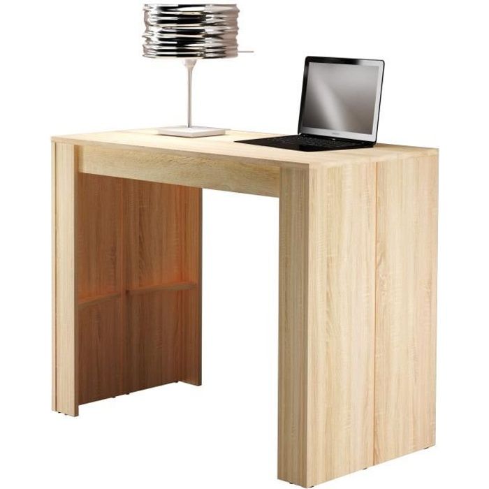 Goomy Table console extensible - Style contemporain - Décor chêne- L 50 à 225 cm