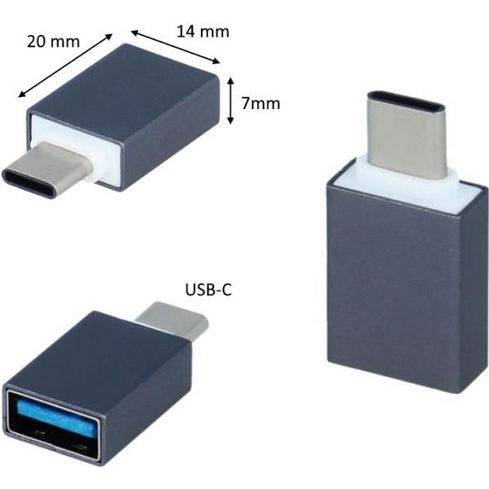 Pour Huawei P30 Lite : Adaptateur OTG On The Go USB-C