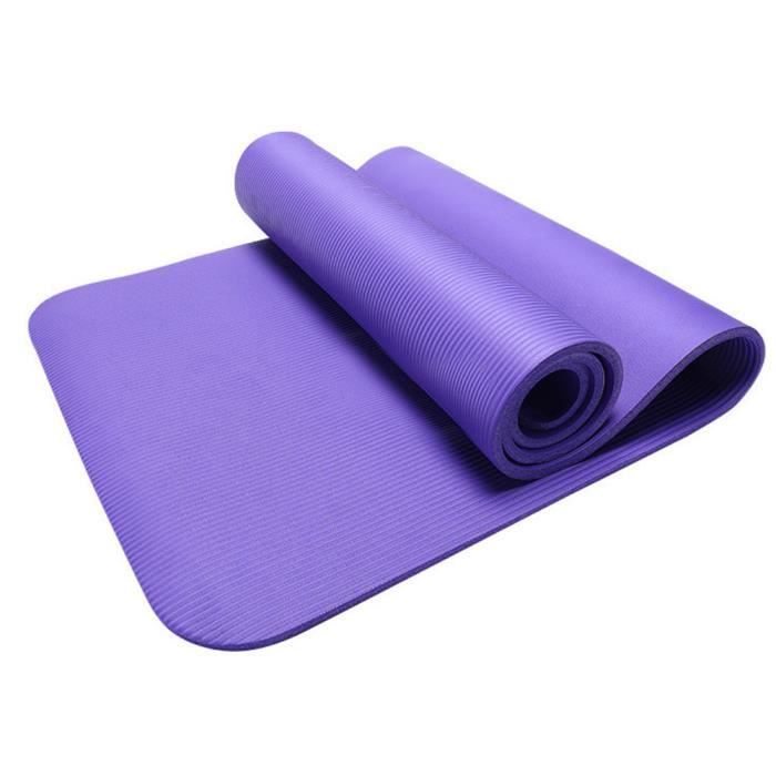 15 MM épais tapis de Yoga Durable antidérapant Exercice Fitness Pad Mat Perdre du poids PP@fse910 Violet