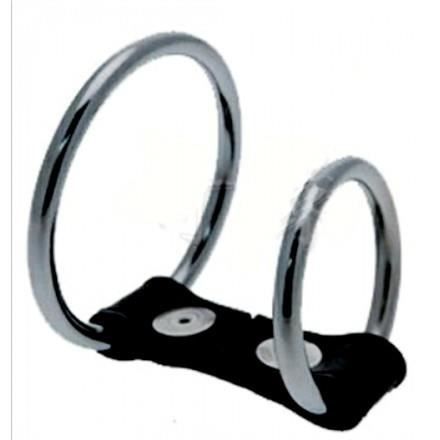 Cockring Double Anneaux de Pénis et Testicules Acier