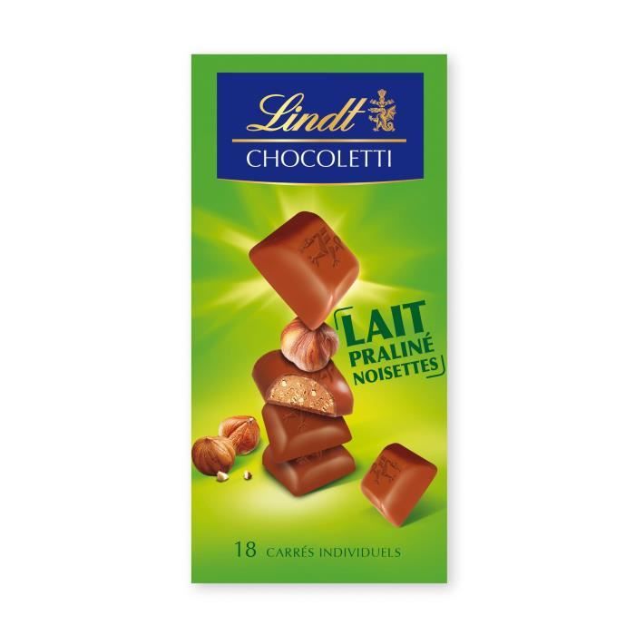 LINDT Chocolat praliné noisette lait - 100 g