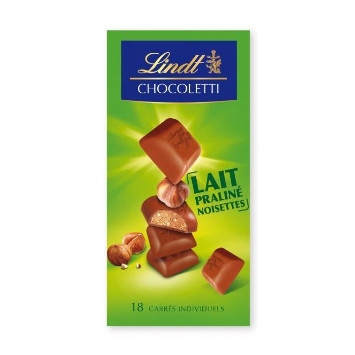 LINDT Chocolat praliné noisette lait - 100 g