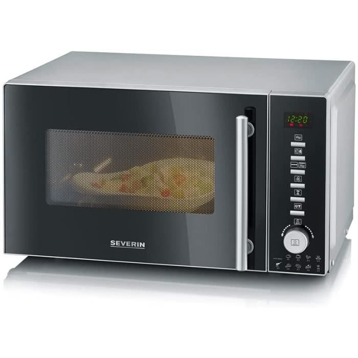 Four Micro-ondes Gril, Chaleur tournante 1 350W, 20L, 10 niveaux de puissance, Affichage numérique, Noir-Inox, MW 7865 A17