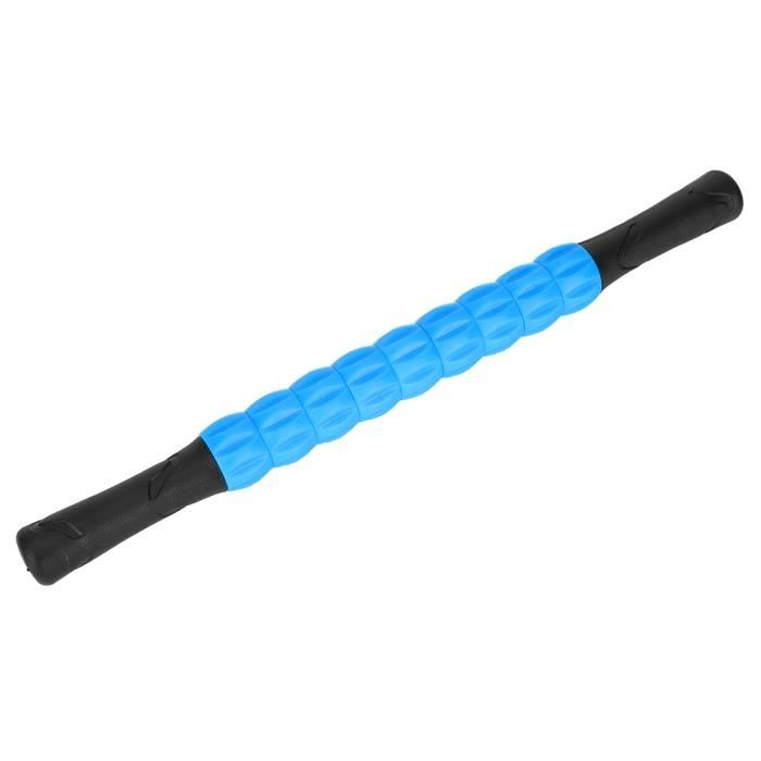 Tbest Bâtons de massage Rouleaux de massage musculaire Fitness Fitness Fascia Rods Rouleau de relaxation haute résistance(bleu )