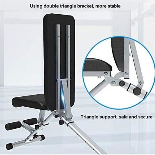Banc de Musculation Pliable Banc de Poids Gymnastique à Domicile Bureau, Dossier réglables en 7 Positions