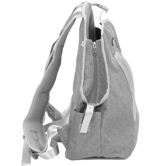 YOSOO Sac avant pour chien Sac à Dos Animaux de Compagnie Sac Avant Respirant de Chien Sac de Voyage de Chat Sangle Réglable(Gris