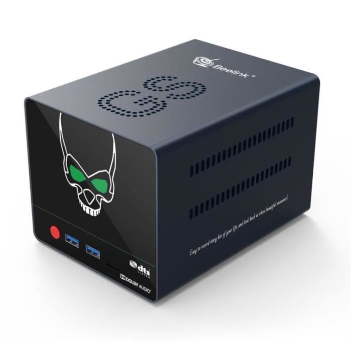 Beelink GS-King X Amlogic S922X-H Dual HDD NAS Hi-Fi Audio System Smart 4K TV Box - Prise EU noire