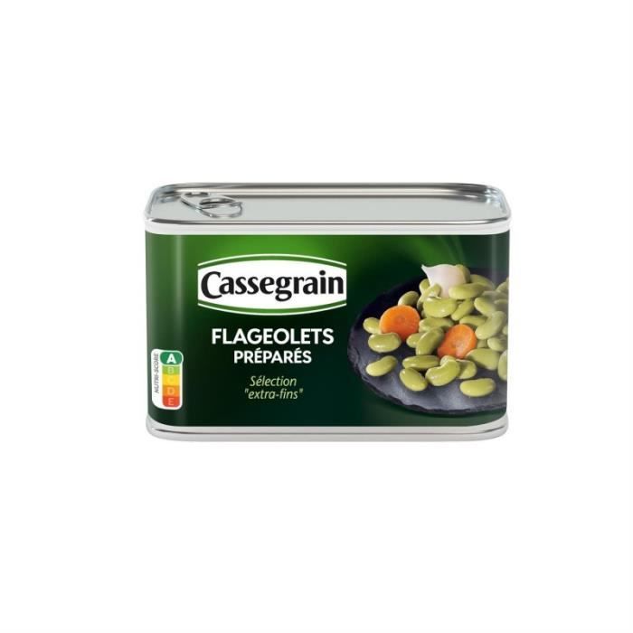 CASSEGRAIN - Flageolets Cuisinés Extra Fins 400G - Lot De 4