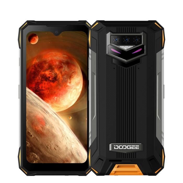 Telephone portable incassable DOOGEE S89 Grande batterie 12000mAh 4G smartphone 8Go + 128Go Android 12.0, 48MP Caméra - Noir