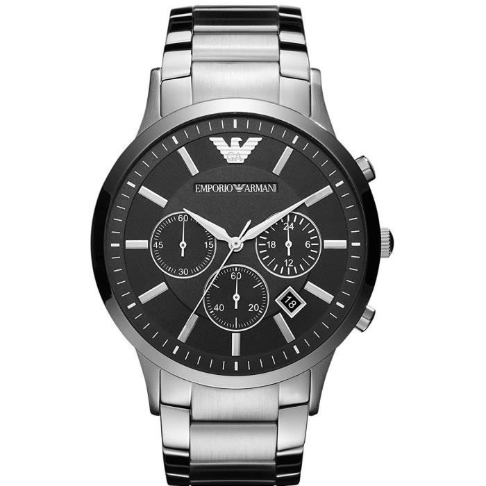 Emporio Armani Sportivo Homme 46mm Quartz Cadran Noir Montre AR2460