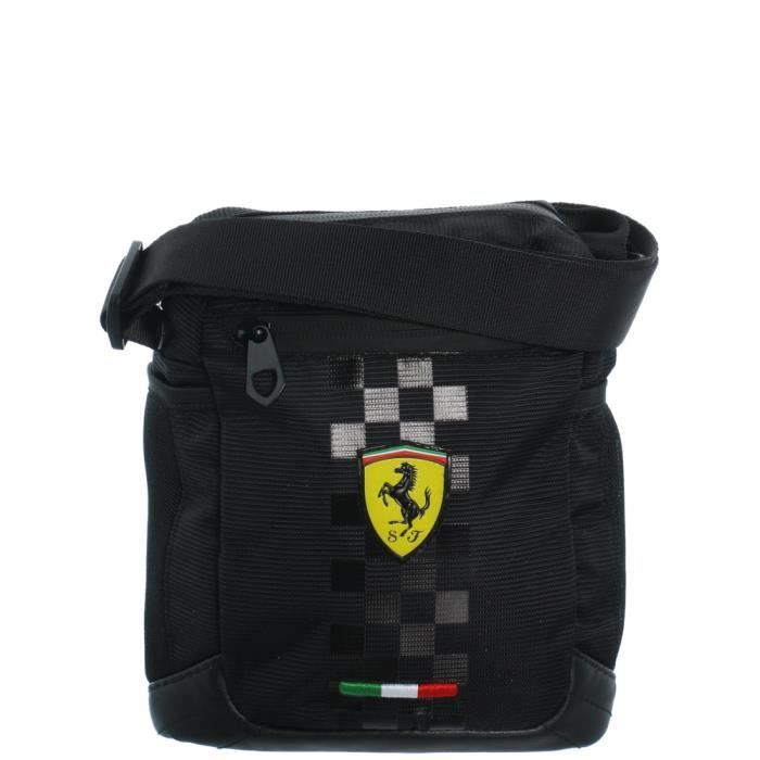 Sacoche bandoulière Ferrari ref_46279 Noir 20*23*3